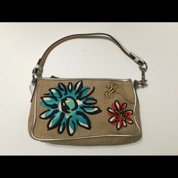 Coach Handbags - Coach Straw Motif Demi Bag